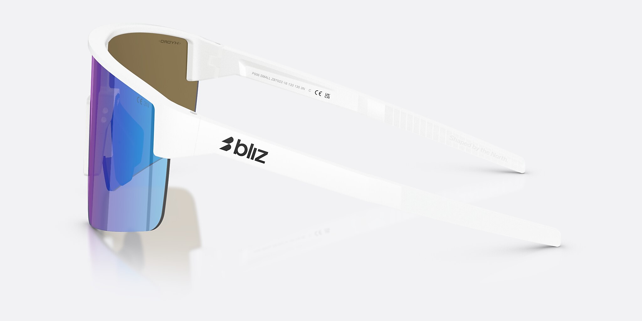Sunglasses Bliz P004 M (0-133) con Humo/azul multicolor lente y Blanco Mate montura Imagen 3 de 7