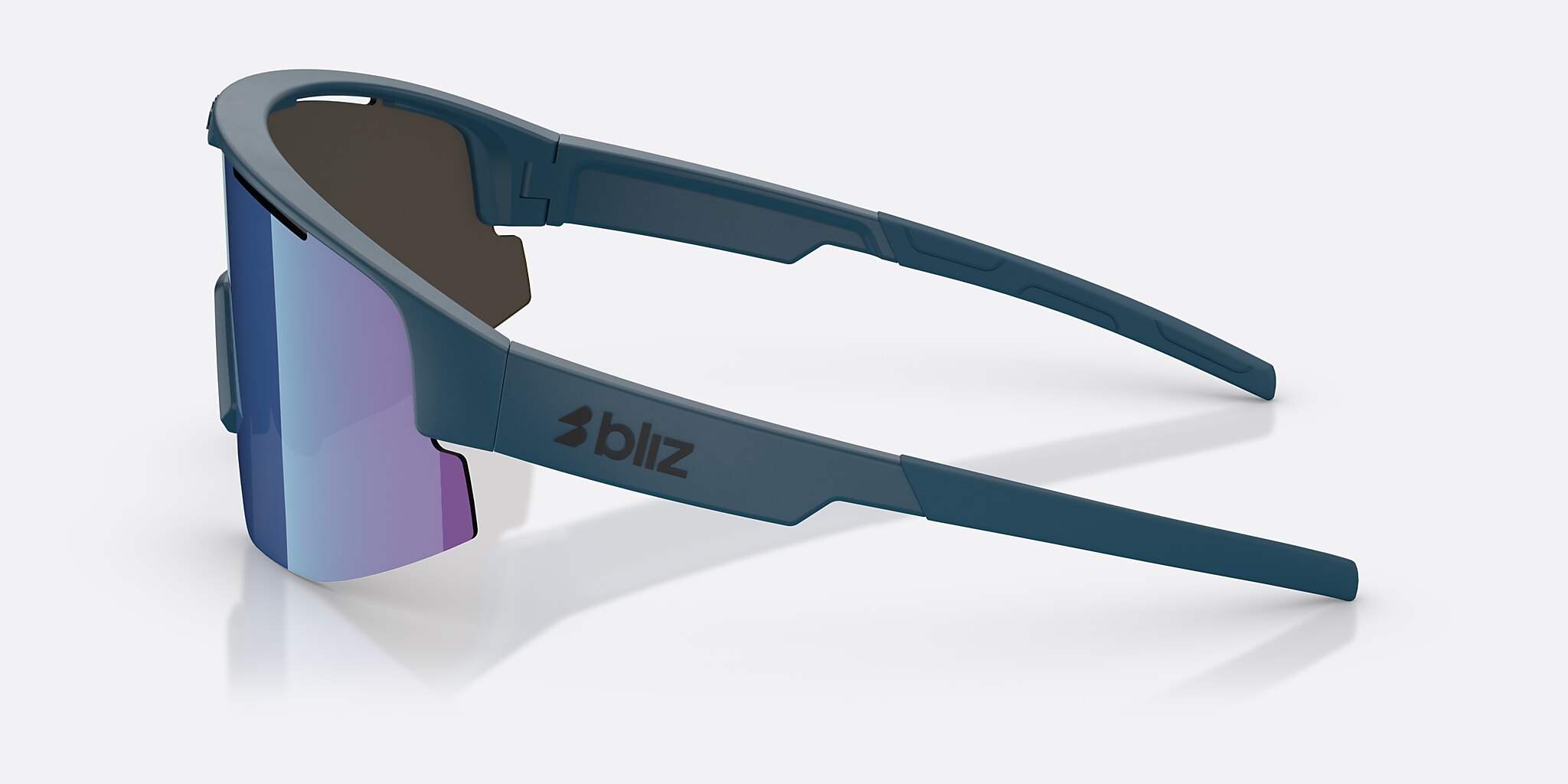 Sunglasses Bliz Matrix S (0-133) con Marrón espejo azul lente y Azul Mate montura Imagen 3 de 6