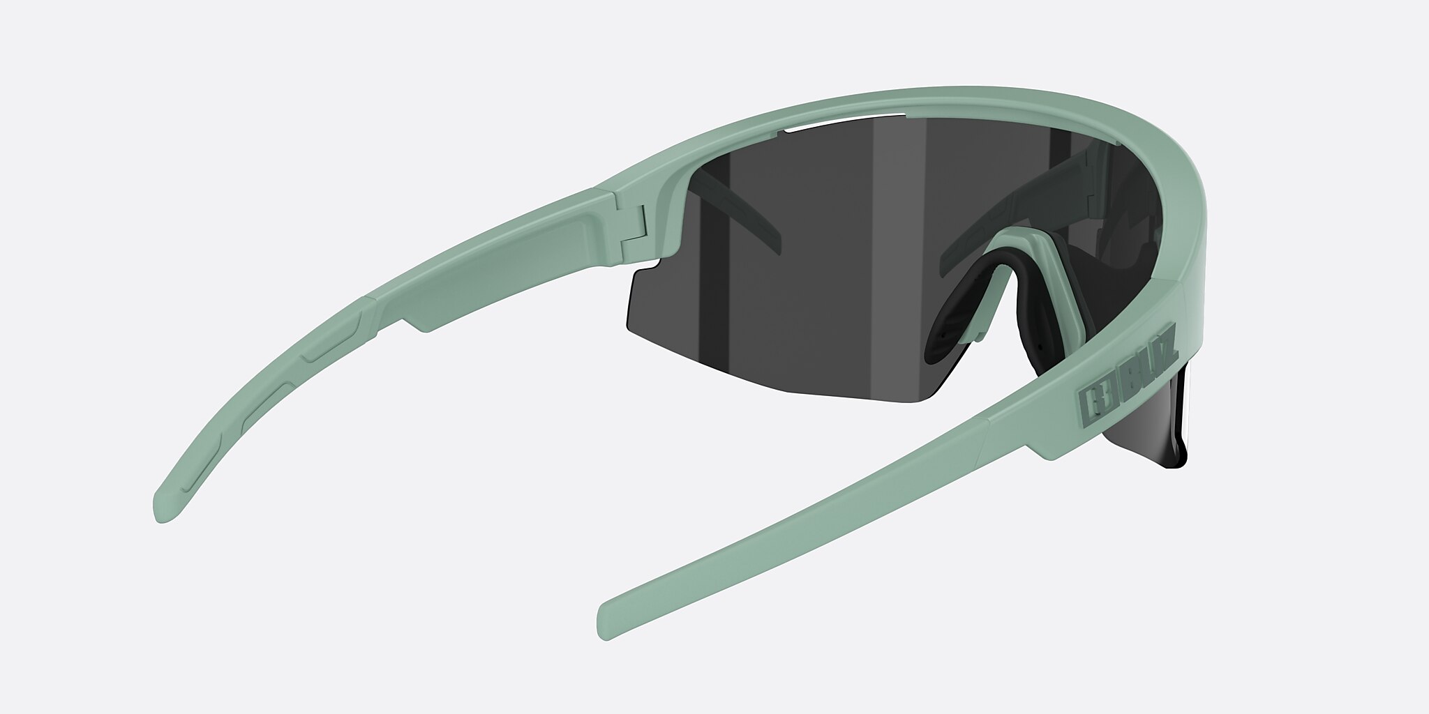 Sunglasses Bliz Matrix Small XXS (0-130) with Smoke Silver Mirror lens and Matte Green frame Image 4 of 6