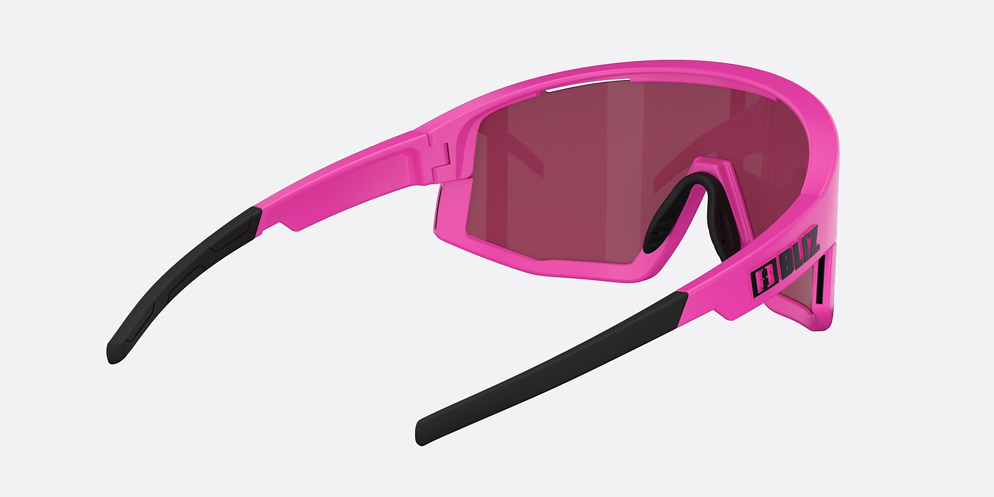 Sunglasses Bliz Fusion S (0-133) with Rose Violet Blue lens and Neon Rose frame Image 4 of 6