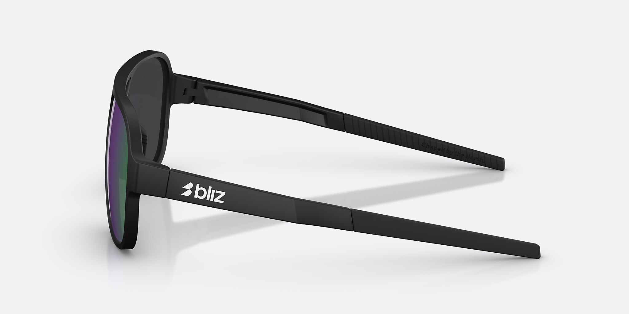 Sunglasses Bliz A006 XL (57-18) with Smoke/Purple Multicolor lens and Matte Black frame Image 3 of 7