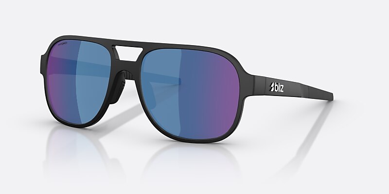 Sunglasses Bliz A006 XL (57-18) with Smoke/Blue Multicolor lens and Matte Black frame Image 1 of 7