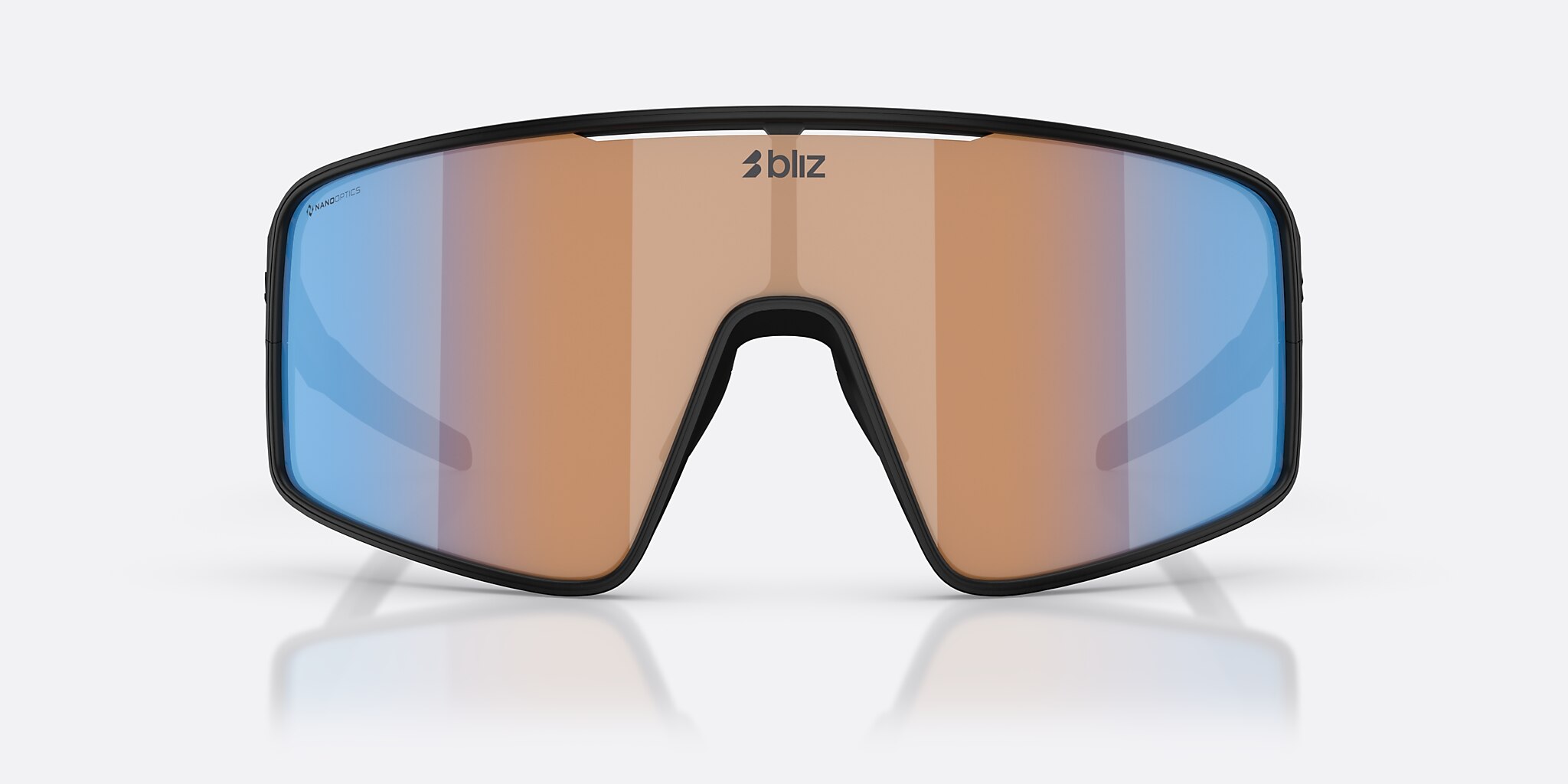 Sunglasses Bliz P001 L (0-138) with Korall/orange spegel blå lens and Matt svart frame Image 2 of 6