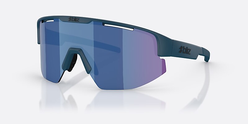 Sunglasses Bliz Matrix S (0-133) con Marrón espejo azul lente y Azul Mate montura Imagen 1 de 6